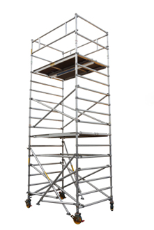 erecting scaffold tower